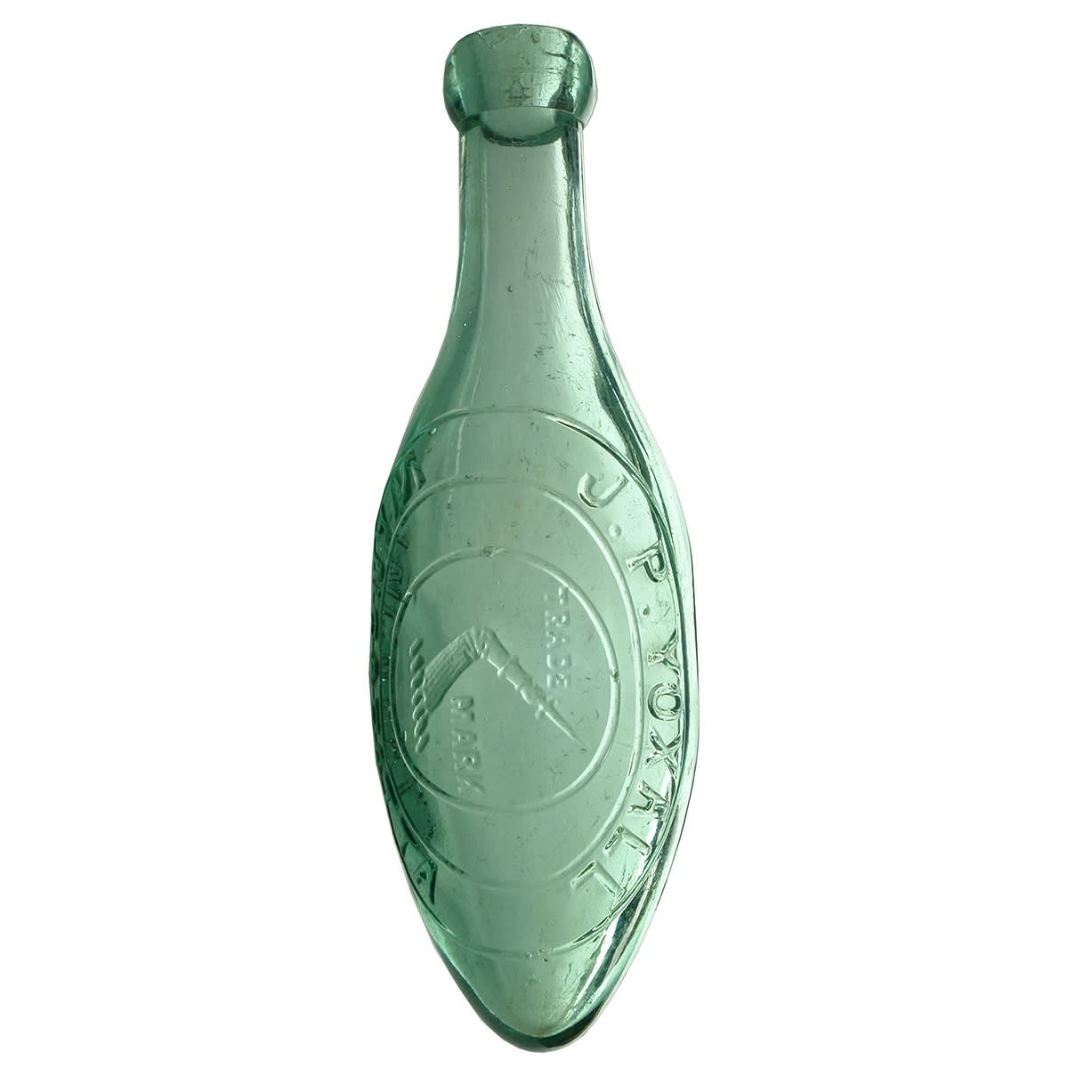 Torpedo. J. P. Yoxall, Wangaratta. Arm & Dagger. Aqua. 10 oz. (Victoria)