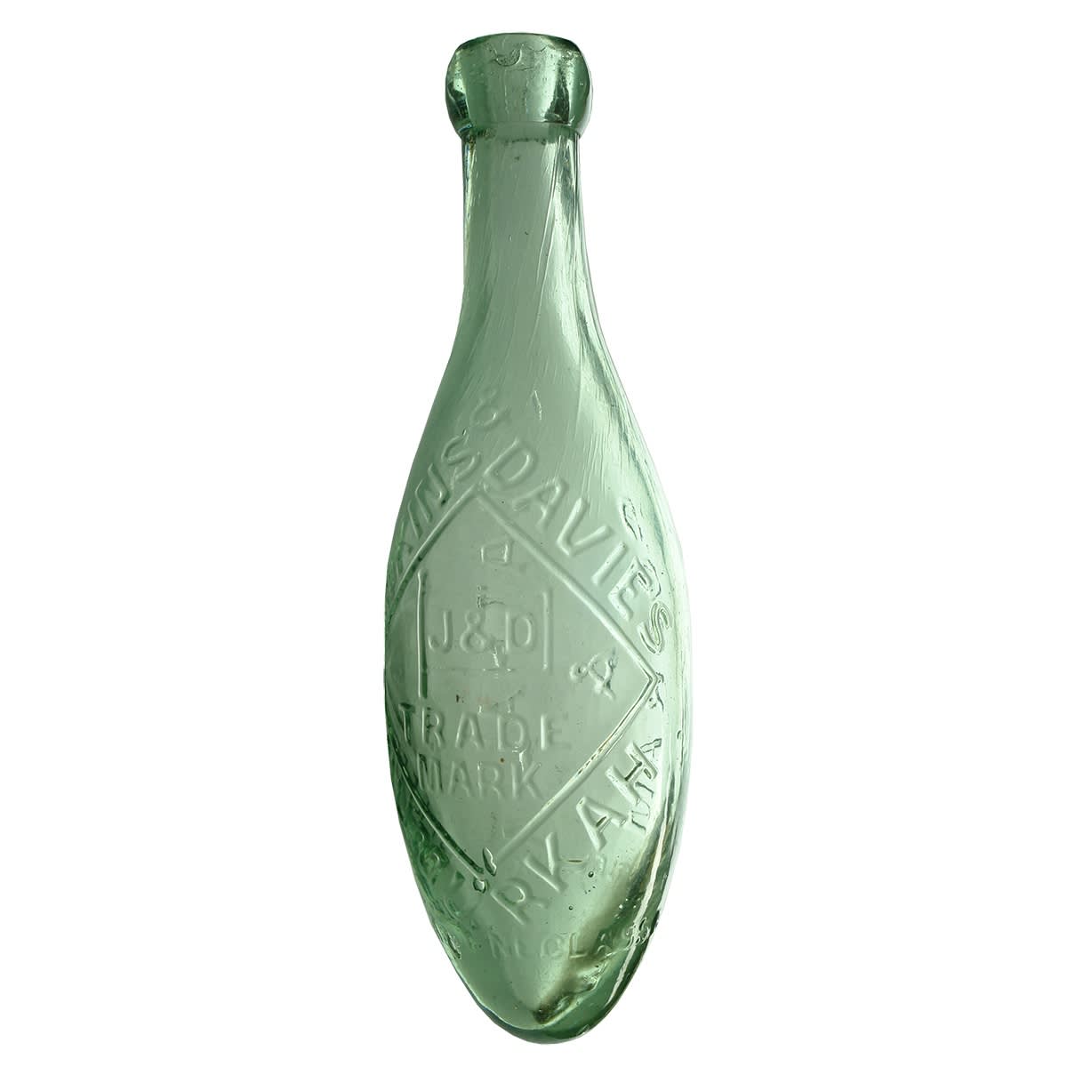 Torpedo. Jenkins & Davies, Numurkah, Nathalia & Cobram. Aqua. 10 oz. (Victoria)