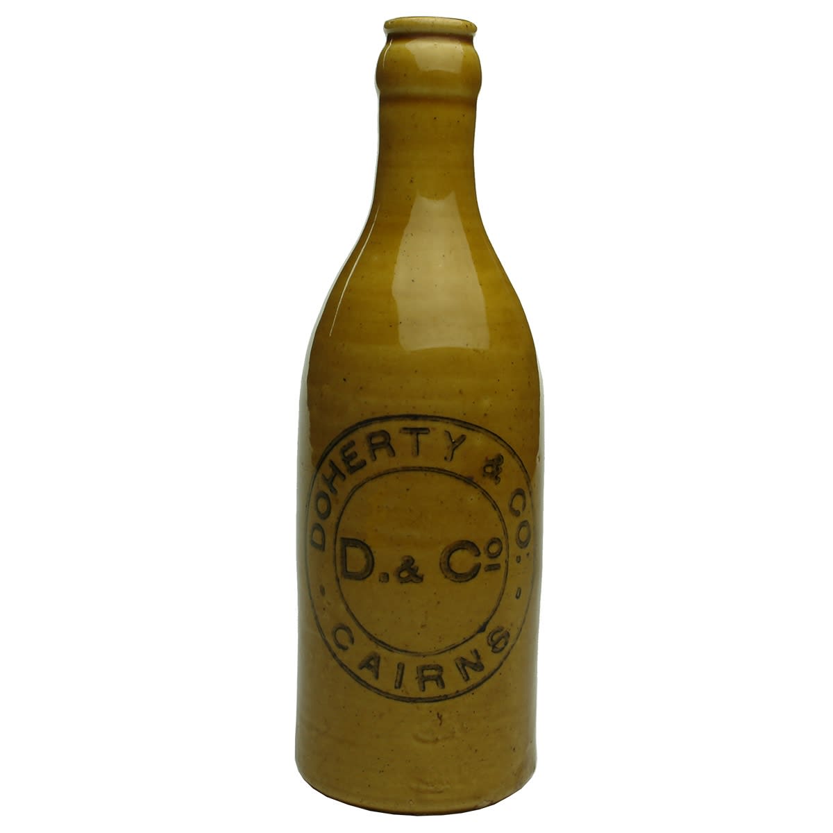 Crown Seal Ginger Beer. Doherty & Co., Cairns. R. Fowler, Sydney potter. All Tan. (Queensland)