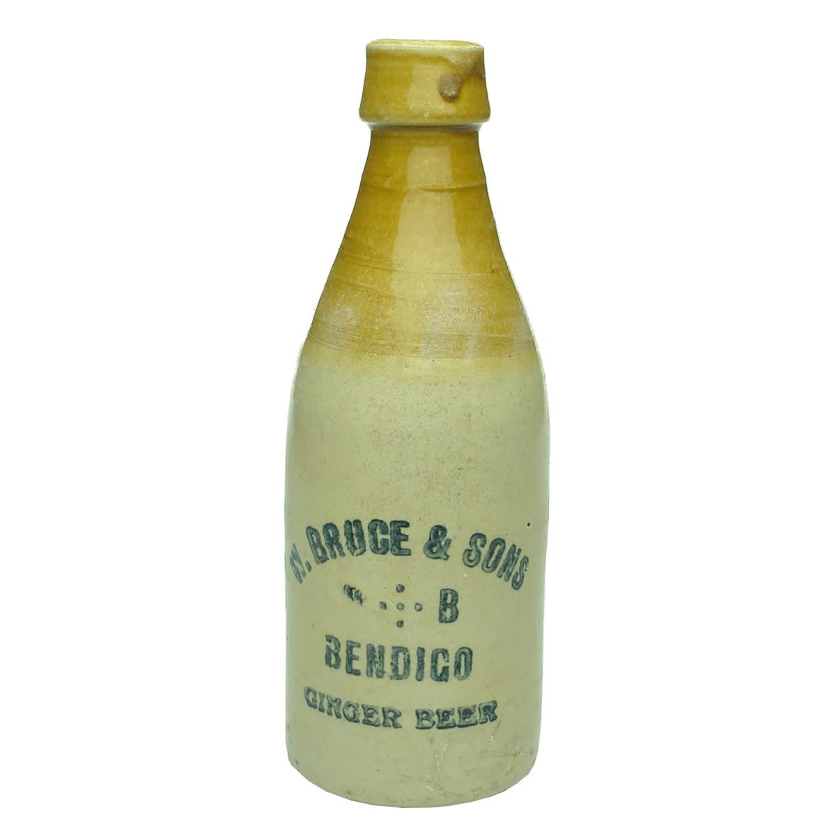 Ginger Beer. W. Bruce & Sons, Bendigo. Champagne. Tan Top. 10 oz. (Victoria)