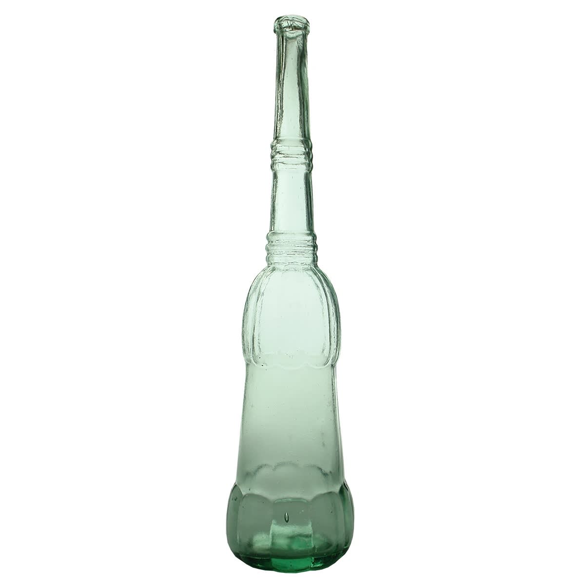 Goldfields. Peanut Shape Salad Oil. Aqua. 26 oz. (United Kingdom) (Late Kingsley Durdin collection)