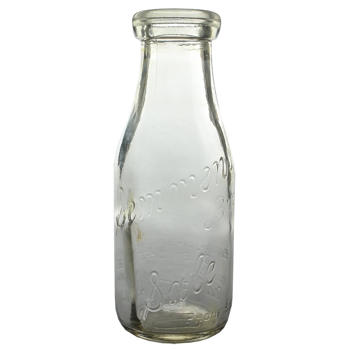 Milk. Semmens Bros., Sale. Base: 580. Wad Lip. 1 Pint. (Victoria)