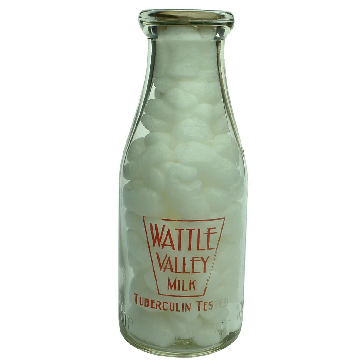 Milk. Wattle Valley Dairy Alphington. Embossed and Ceramic Label Print. Pint. (Victoria)
