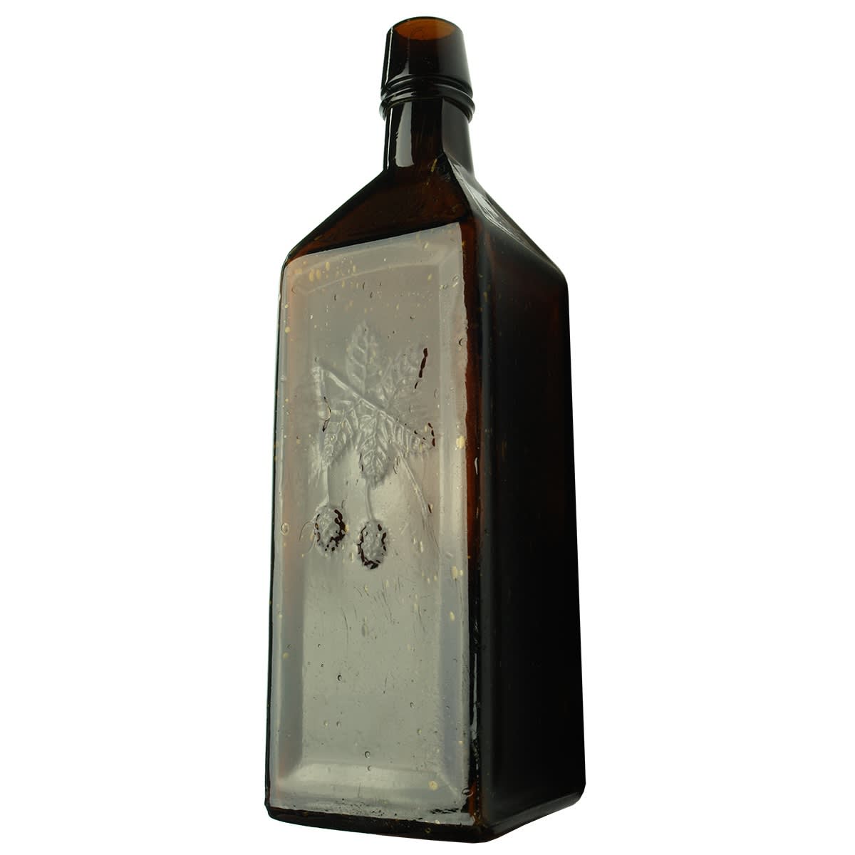 Bitters. Dr Soules. Amber. Hops & Leaves. 1872. B1 base mark. Semi Cabin.
