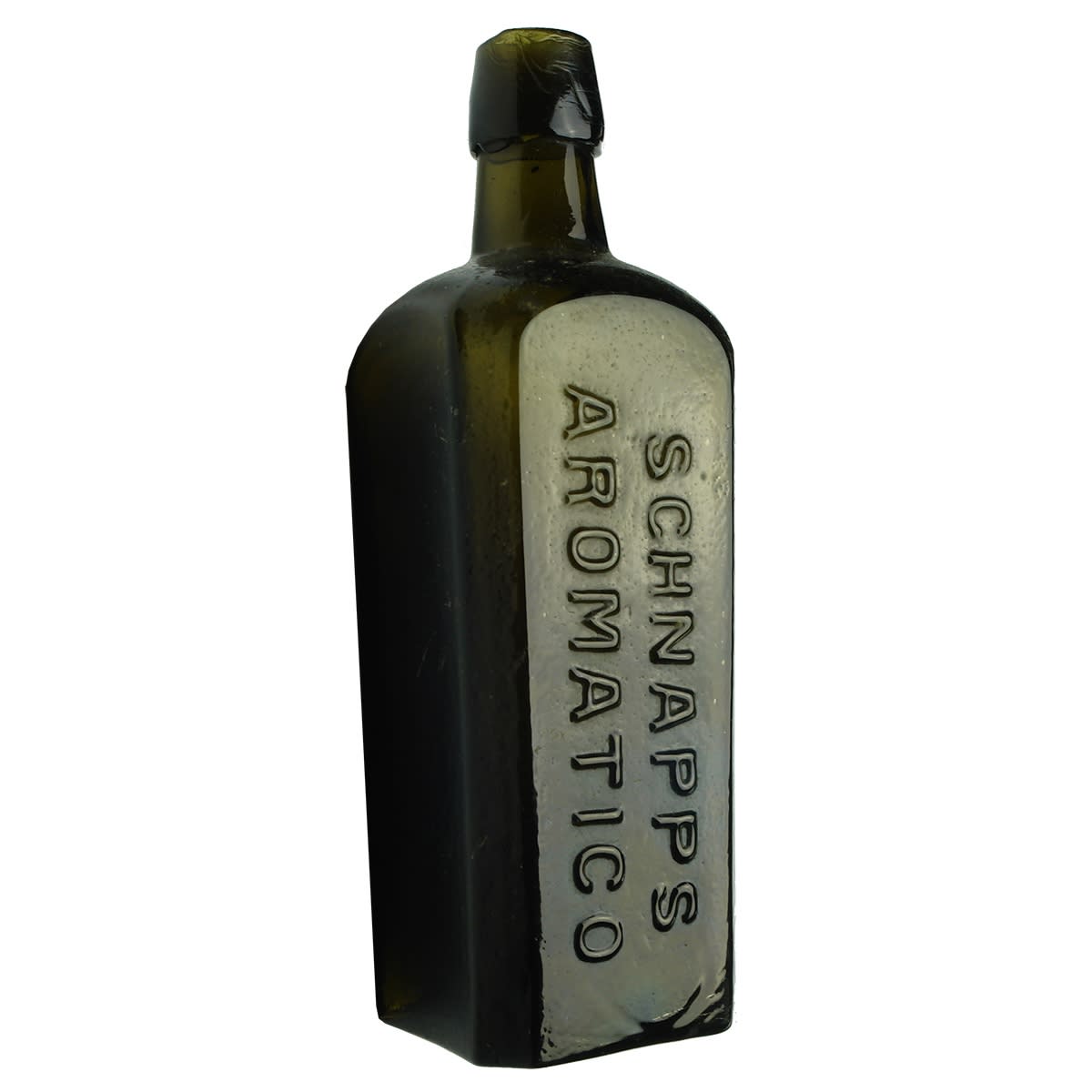 Schnapps. Schnapps Aromatico, Schiedam. Black. 13 oz.