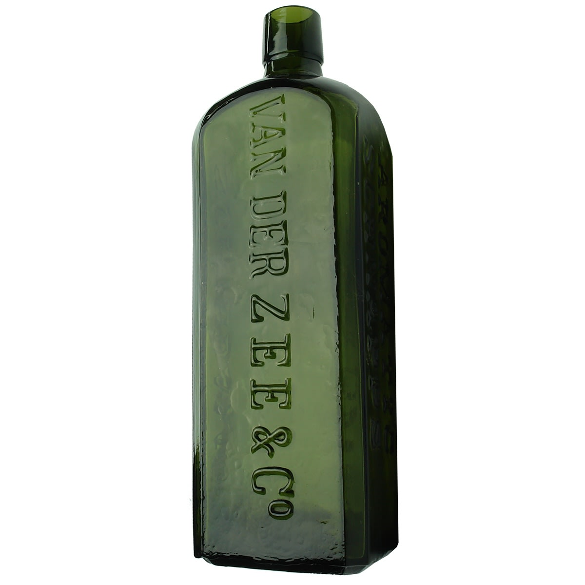 Schnapps. Van Der Zee & Co, Schiedam. Dark Green. 26 oz.