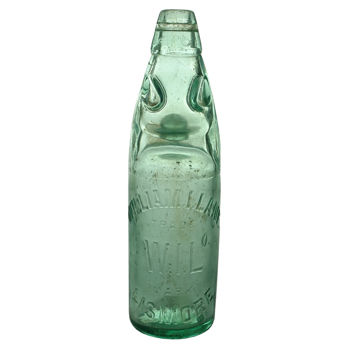 Codd. William I. Lane, Lismore. Niagara type with Pinnacle on the back. 10 oz. (New South Wales)