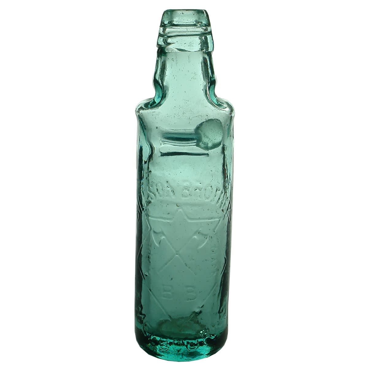 Codd. Billson Brothers, Melbourne. Reliance Patent Style. Deep Aqua. 6 oz. (Victoria)