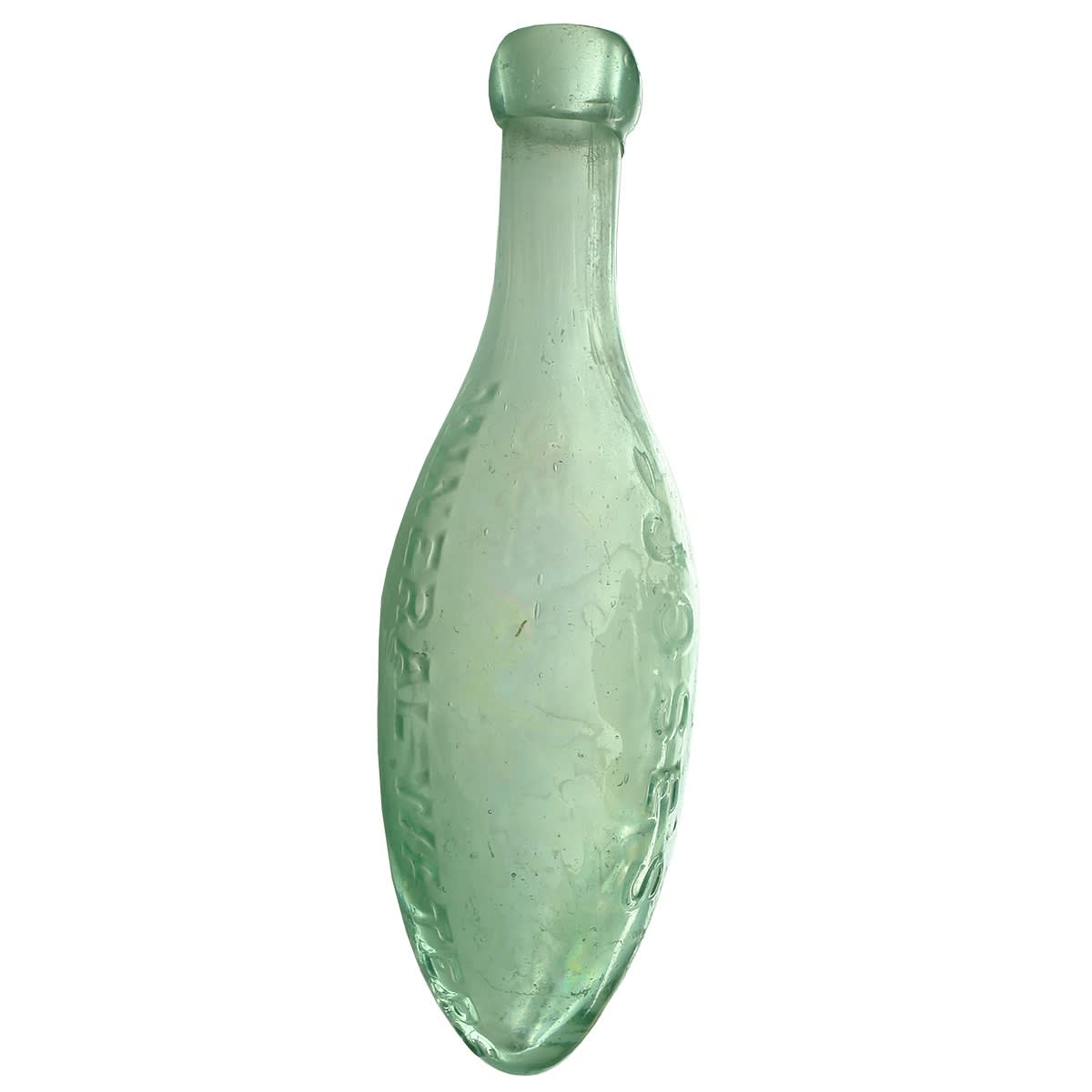Torpedo.  Jose's Mineral Waters, Geraldton.  Aqua.  10 oz. (Western Australia)