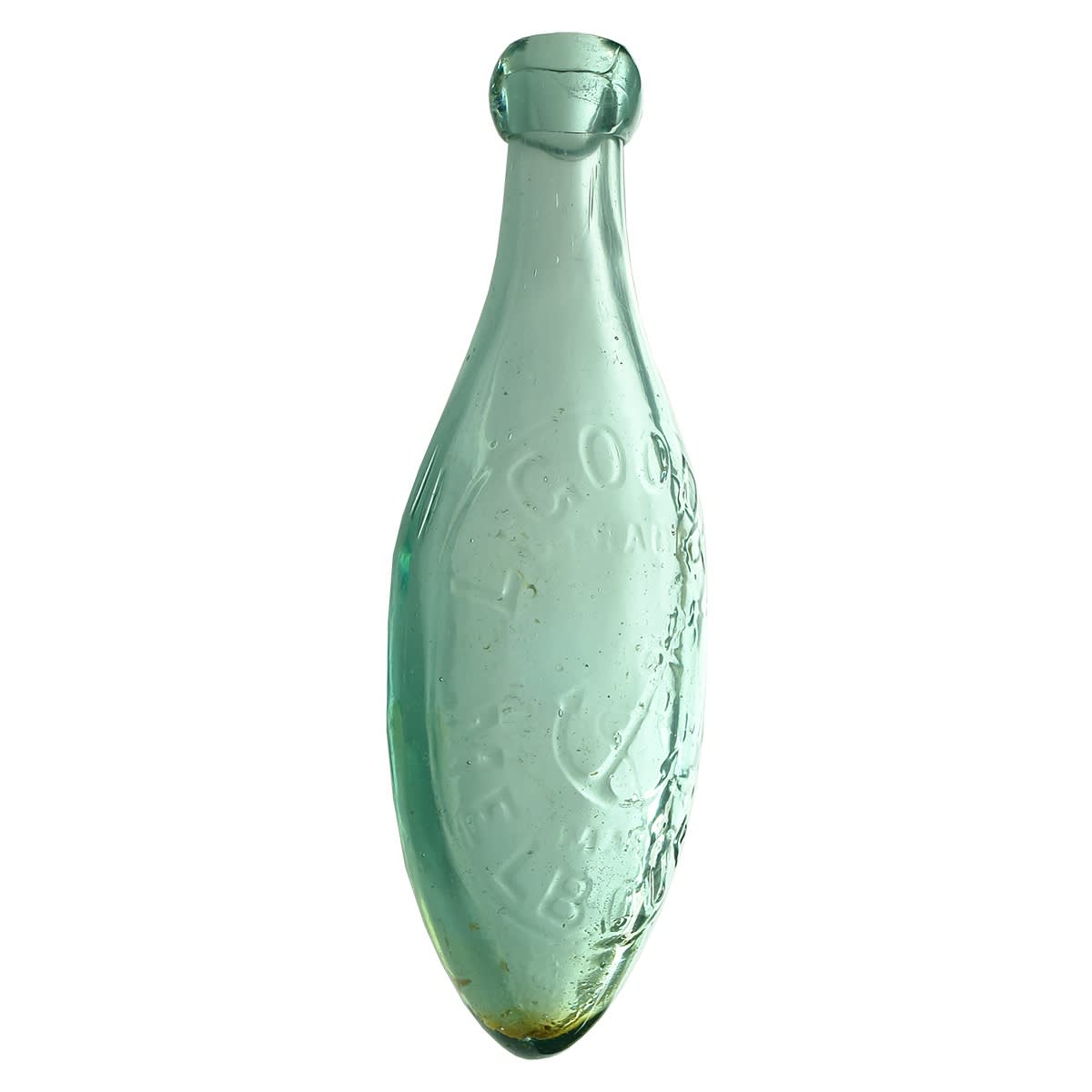 Torpedo. L. Gooddy, Melbourne. Anchor. Aqua. 10 oz. (Victoria)