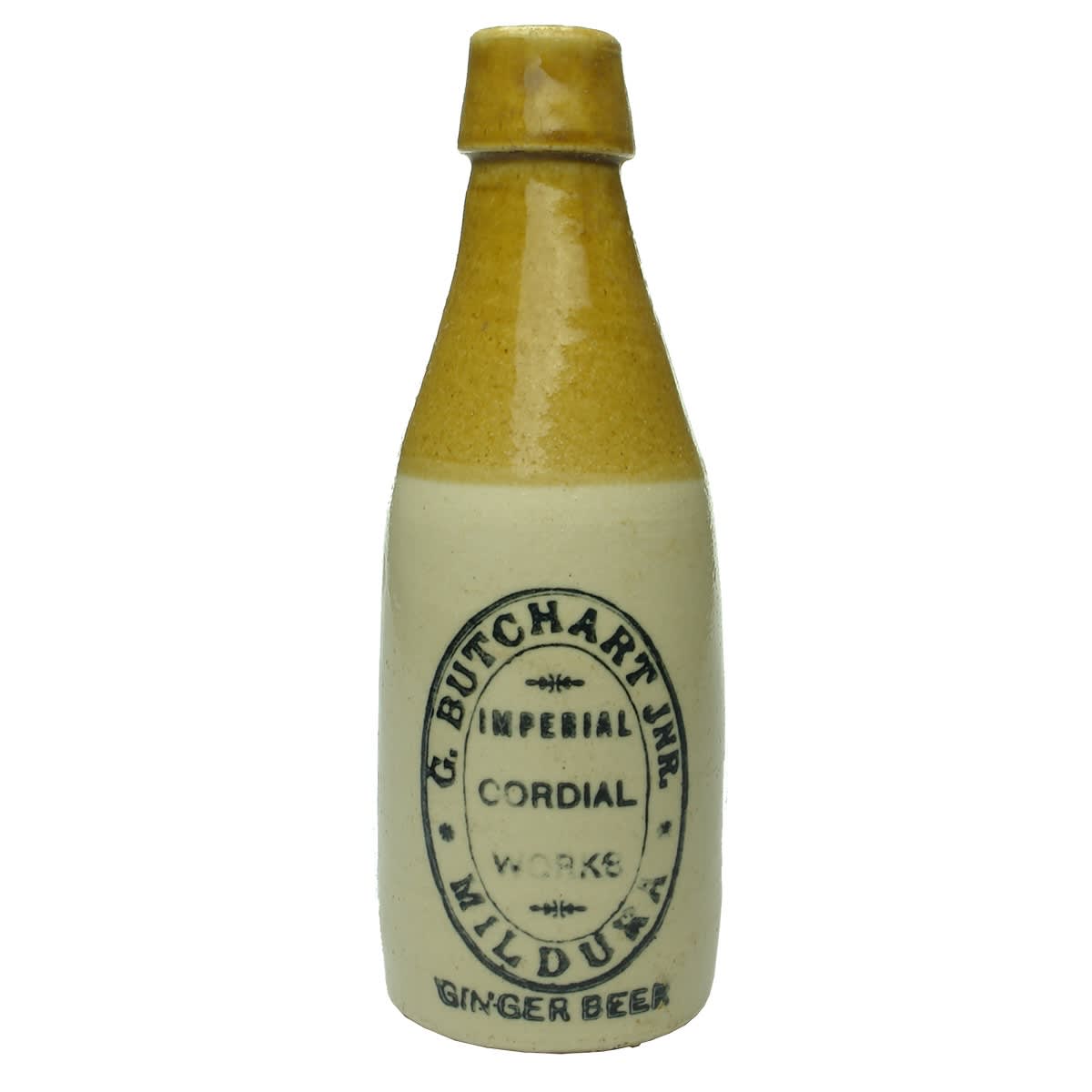 Ginger Beer. G. Butchart Jnr., Mildura. Champagne. Tan Top. Pinnacle Brand. (Victoria)