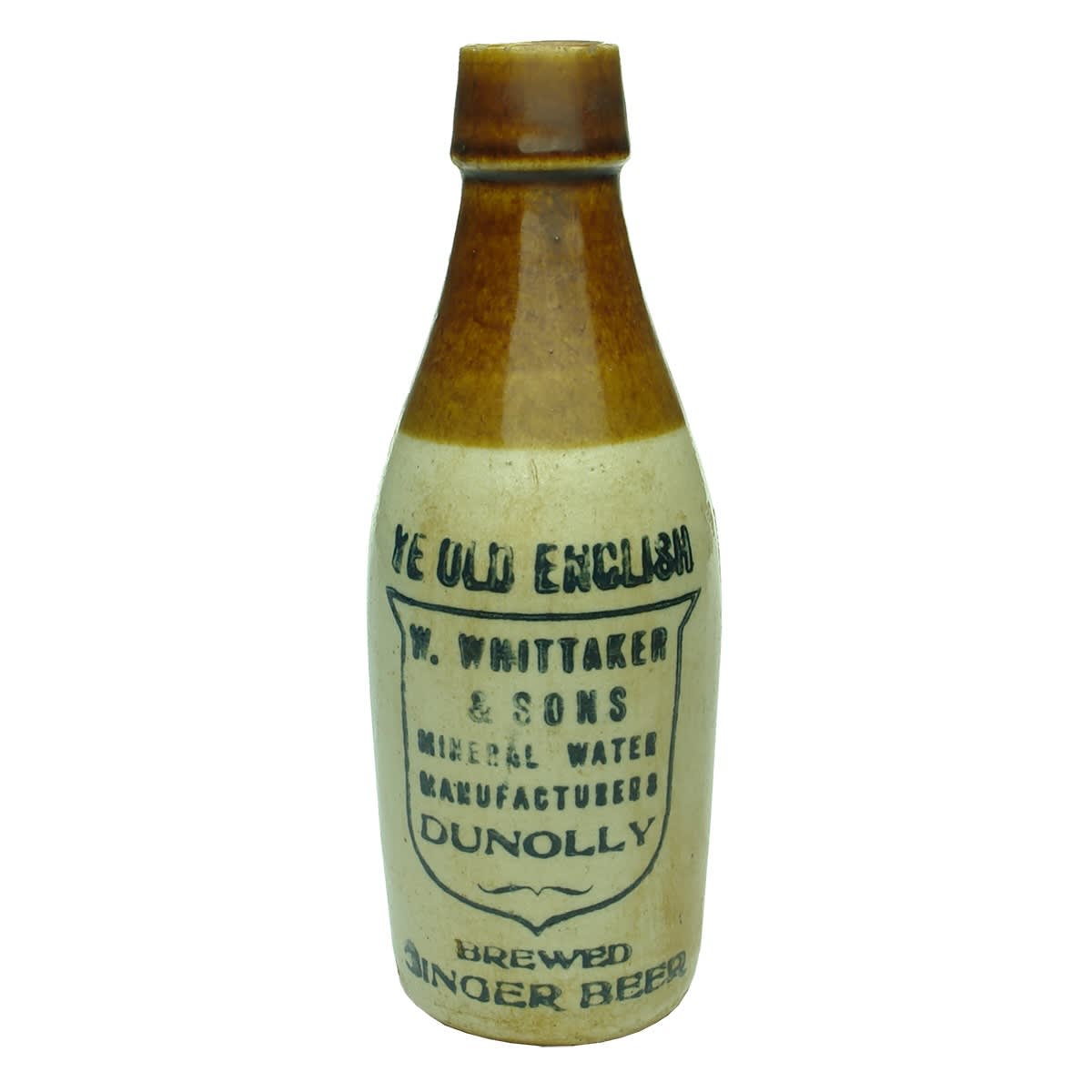 Ginger Beer. W. Whittaker & Sons., Dunolly. Tan top. (Victoria)