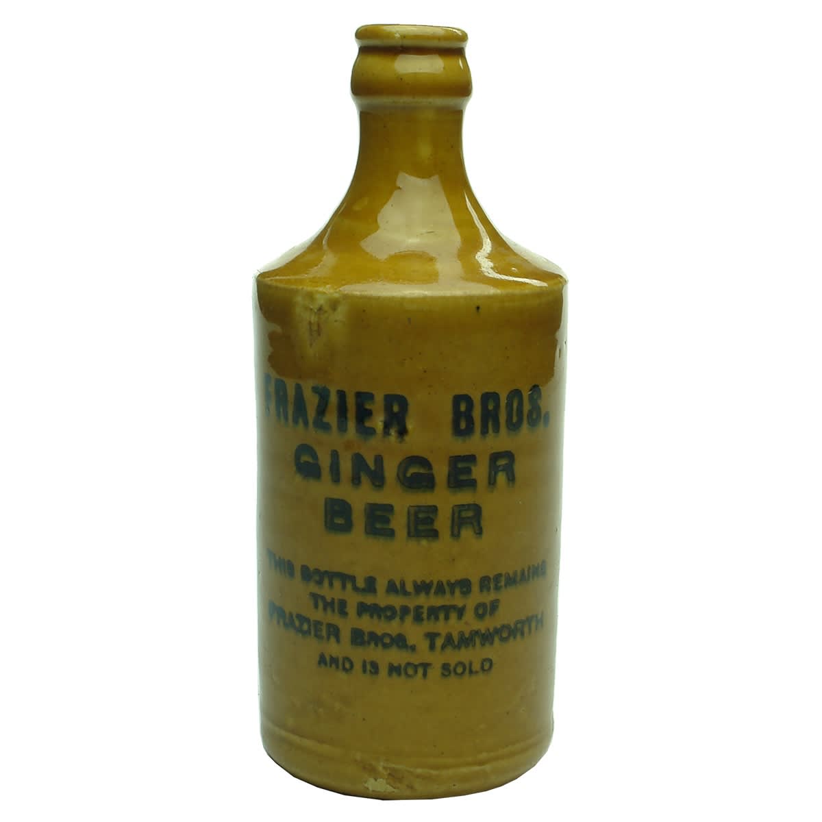 Ginger Beer. Frazier Bros., Tamworth. All Tan. Crown Seal. (New South Wales)