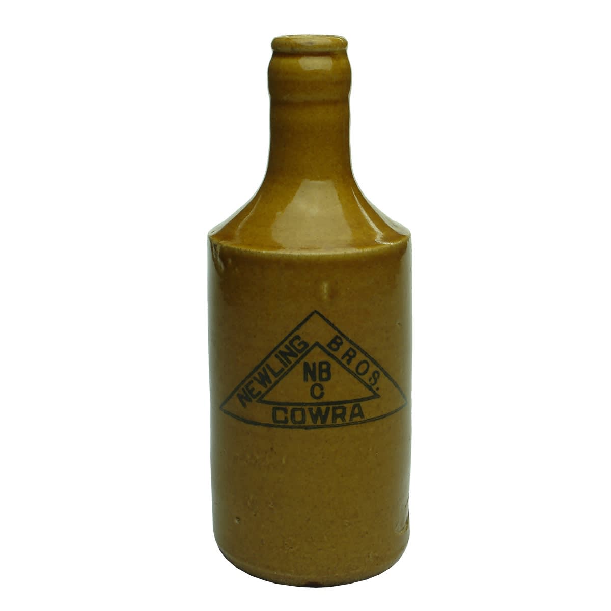 Crown Seal Ginger Beer. Newling Bros., Cowra. All Tan. Dump. (New South Wales)
