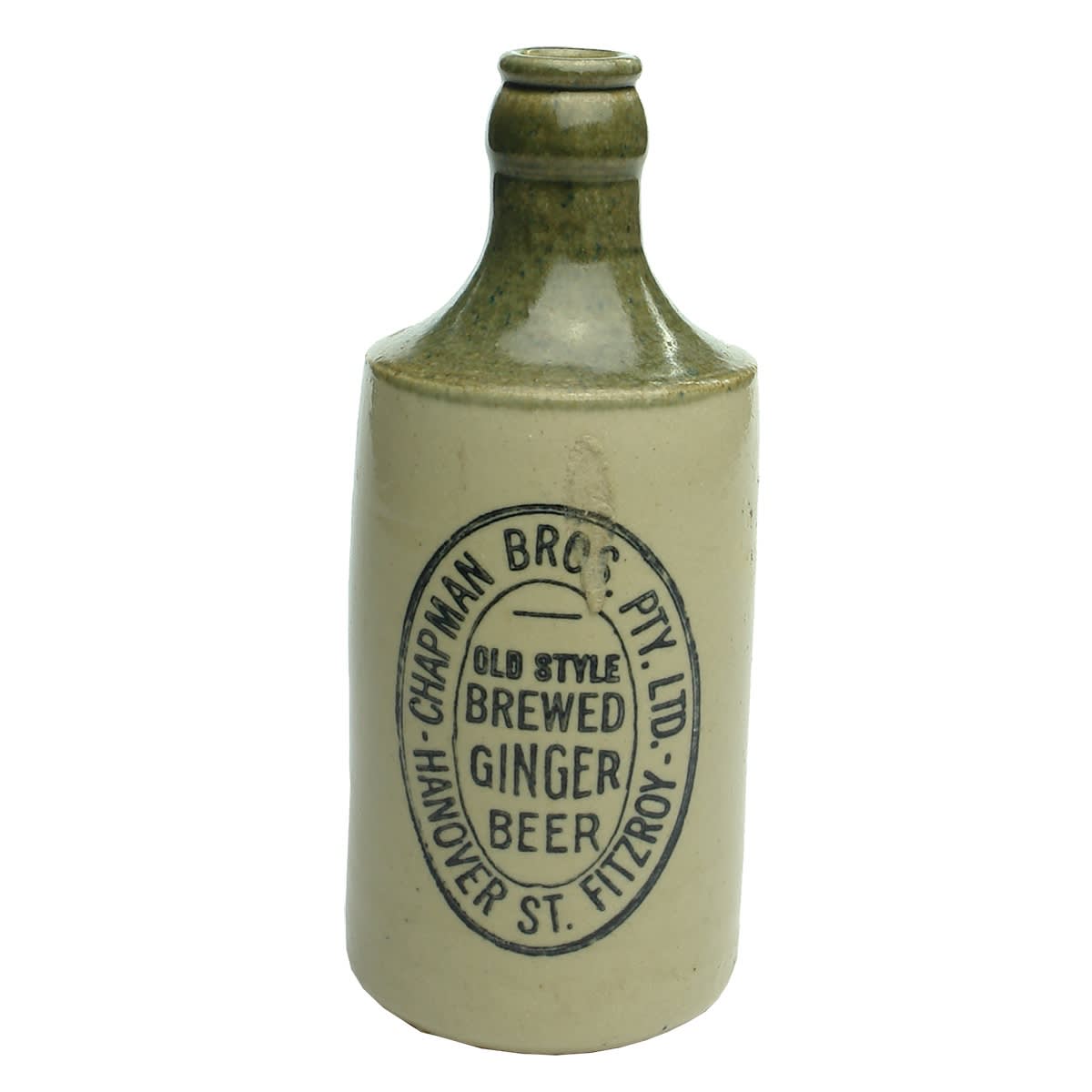 Ginger Beer. Chapman Bros., Fitzroy. Crown Seal. Dump. Khaki Top. (Victoria)