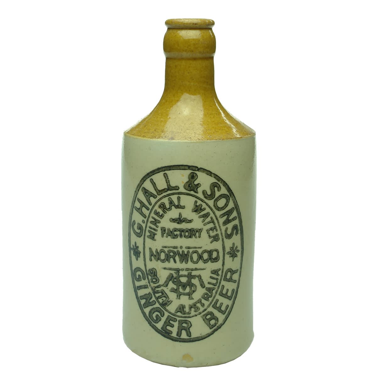 Ginger Beer. G. Hall & Sons, Norwood. Dump. Crown Seal. (South Australia)