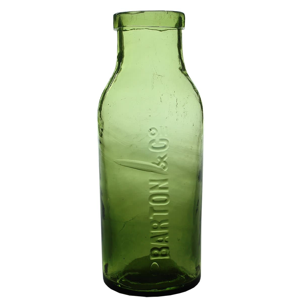 Pickle. Barton & Co. Green. 1 Pint. (Edward Smith Hall, of Hackney, pickle manufacturer, trading as Barton & Co., South Australia) (Late Kingsley Durdin collection)