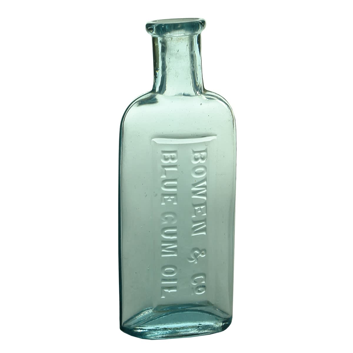 Eucalyptus Oil. Bowen & Co., Blue Gum Oil. Pale Ice Blue. 2 oz. 134 mm. (Victoria)