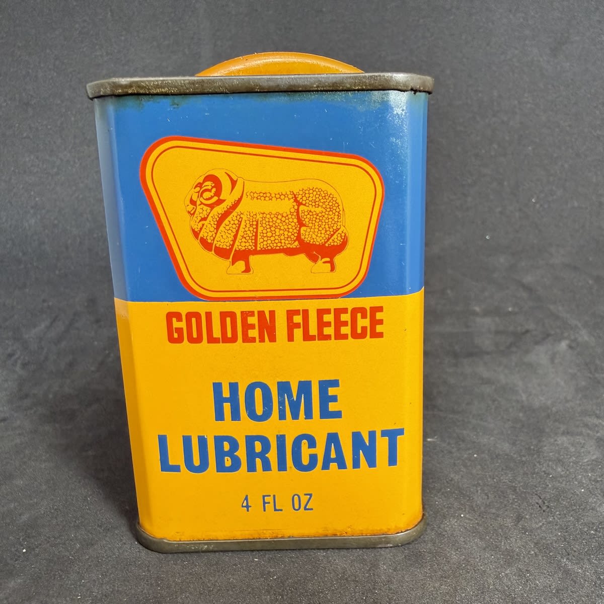 Oil Tin. Golden Fleece Home Lubricant. 4 oz. Golden Fleece Petroleum.