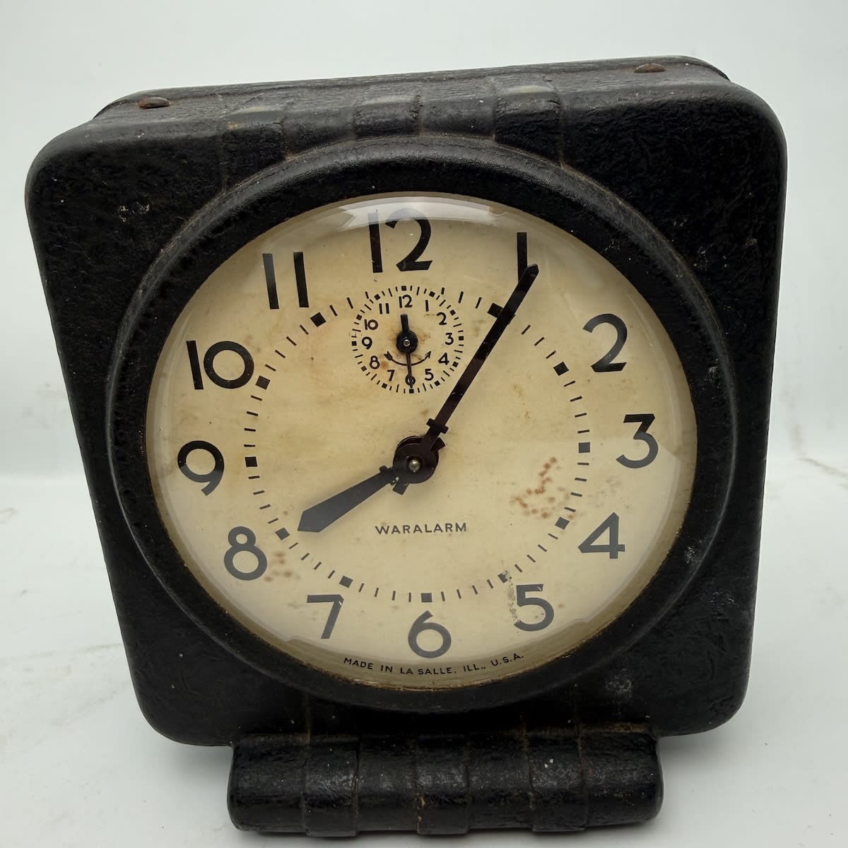 Clock. Westclox Waralarm. Made in La Salle Illinois USA. Made in 1943/44 during World War Two.