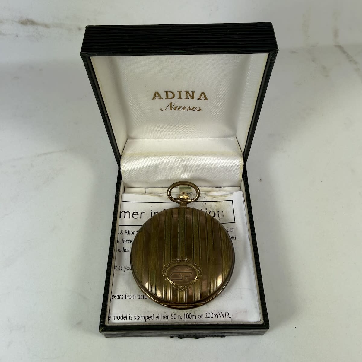 Watch. Adina Nurses Watch. Queensland Railways. Inscription inside for 47 years service. 2011. With box and information leaflet.