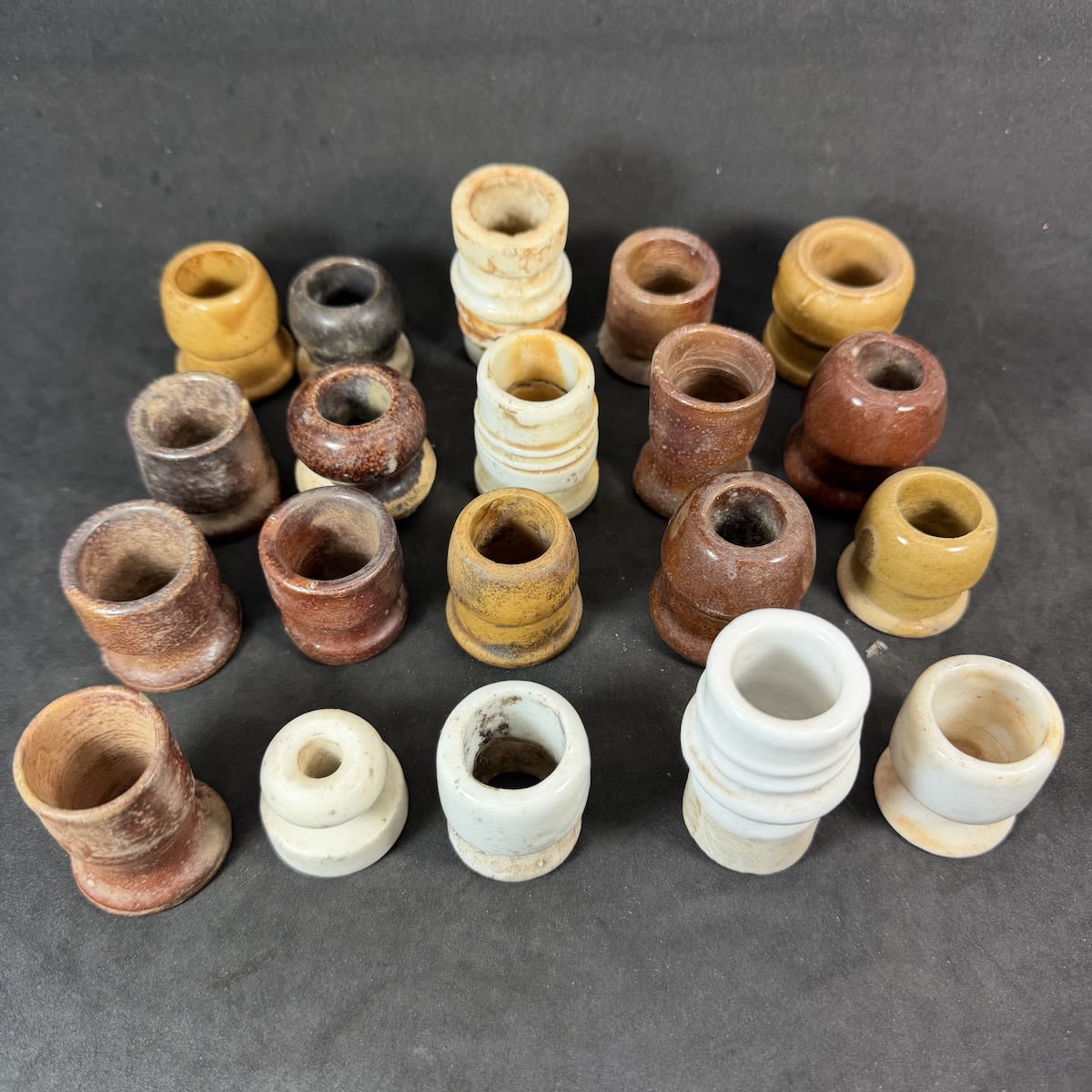 20 Ceramic Water Bag pouring tops. Different glazes. Earthenware. Porcelain.
