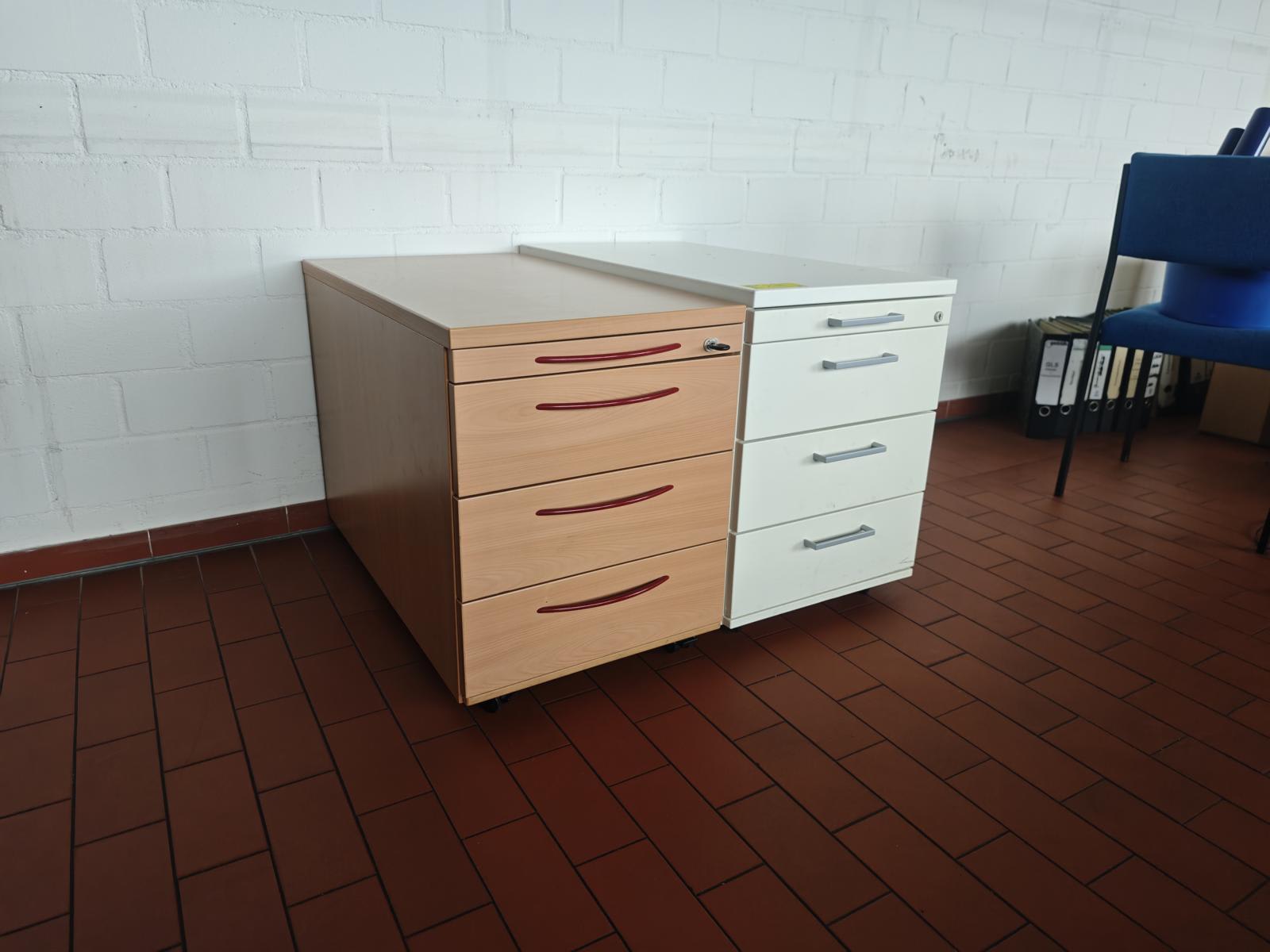 (2) Mobile pedestal cabinets