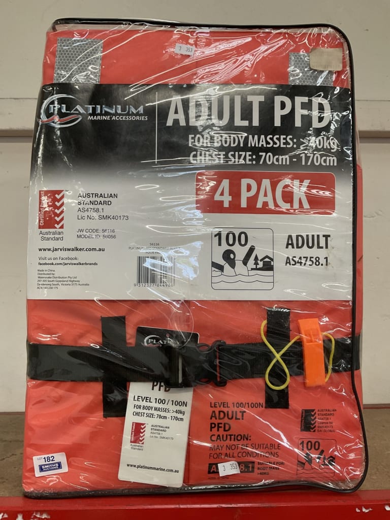 4 ADULT LIFE JACKETS - NEW — NZ auction result