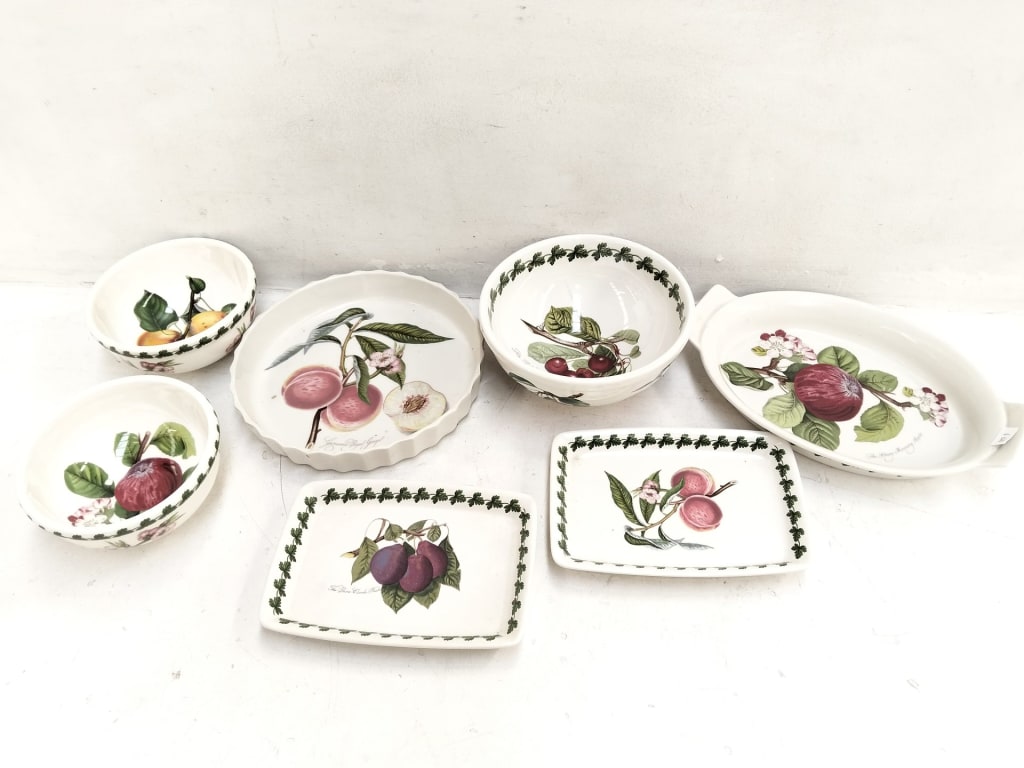 7 PORTMEIRION DISHES AND BOWLS — NZ auction result