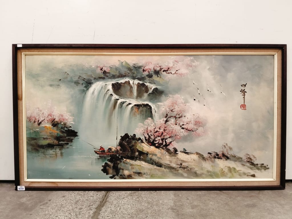 LARGE ORIENTAL ARTWORK — NZ auction result