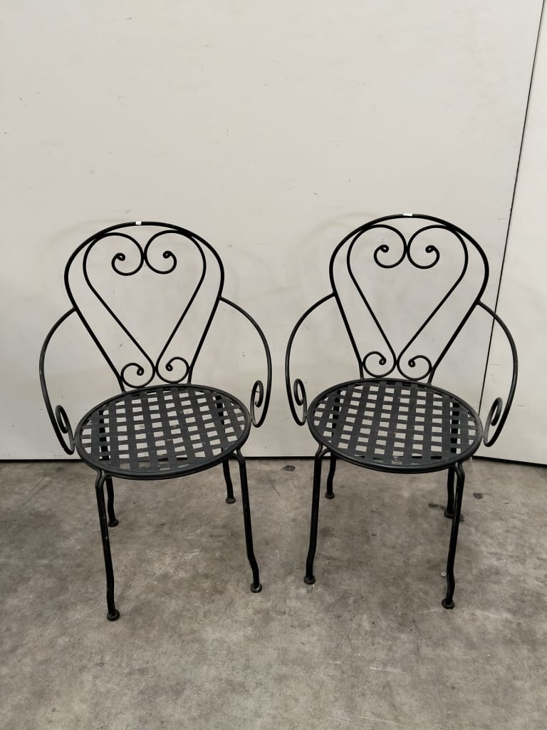 2 WROUGHT IRON CHAIRS — NZ auction result