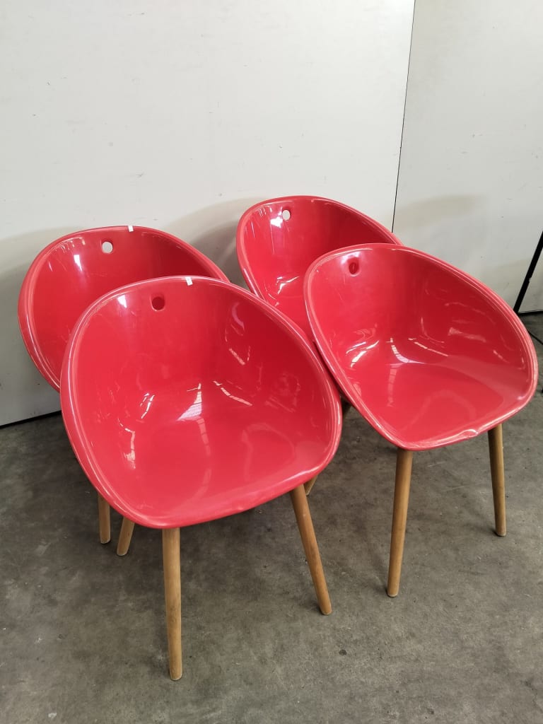 4 RED TUB CHAIRS — NZ auction result