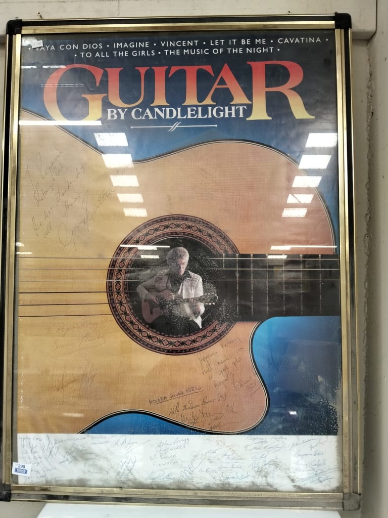 SIGNED GUITAR BY CANDLELIGHT POSTER — NZ auction result