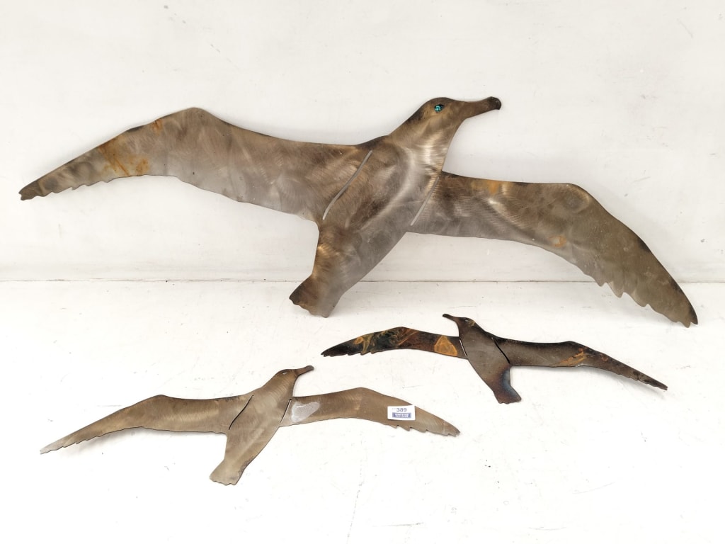3 METAL WALL ART - SEAGULLS — NZ auction result