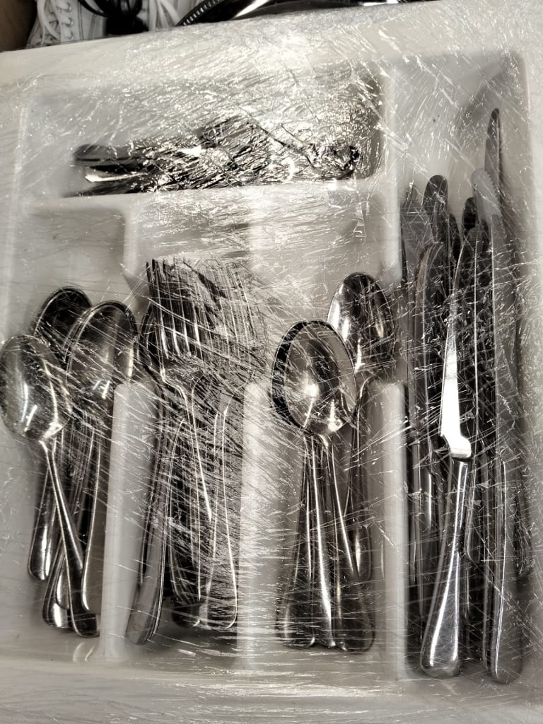 CARTON OF STAINLESS STEEL SERVE WARE — NZ auction result