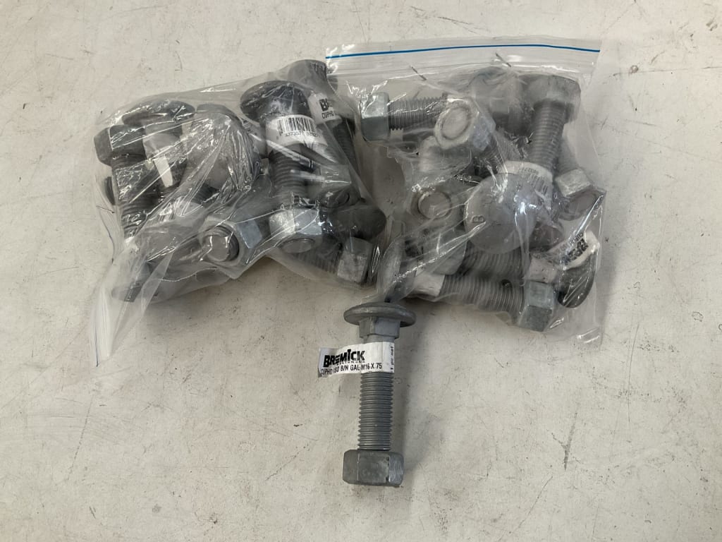 20 M16X75MM BOLTS W/ NUTS — NZ auction result