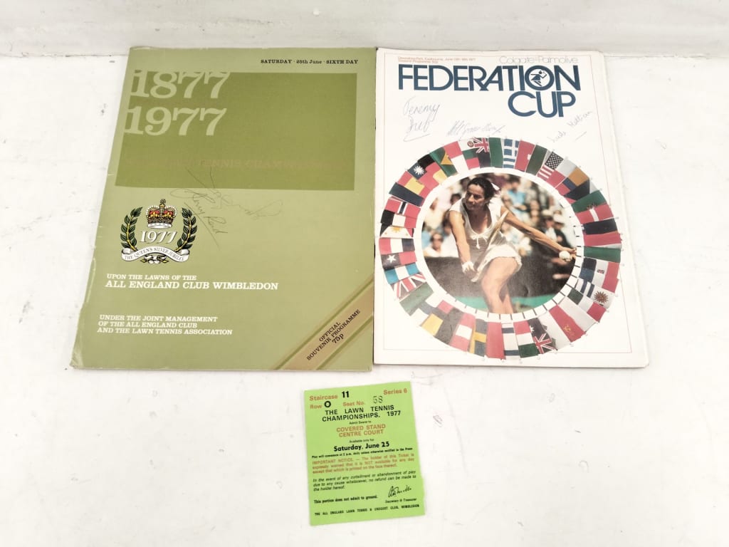 1977 FEDERATION CUP + SIGNED BOOKLET AND TICKET — NZ auction result