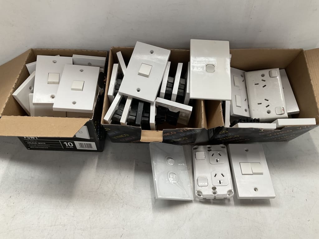 3 PACKS OF SOCKETS &amp; SWITCHES — NZ auction result