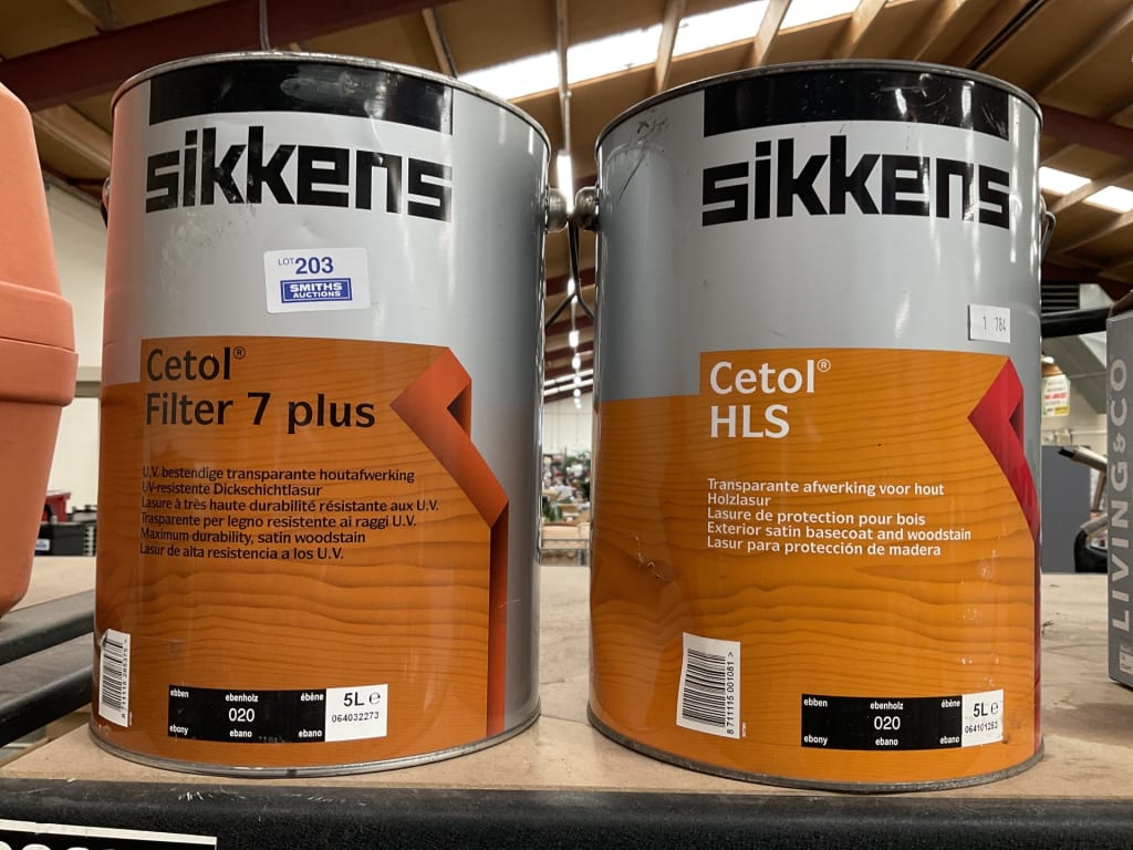 5L SIKKENS CETOL FILTER 7 PLUS &amp; 5L CETOL HLS — NZ auction result