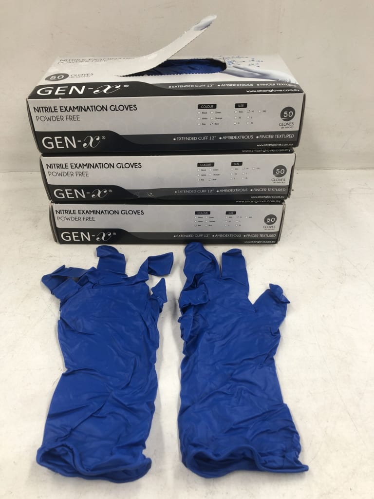 3 PACKS OF MEDIUM NITRILE EXAMINATION GLOVES — NZ auction result