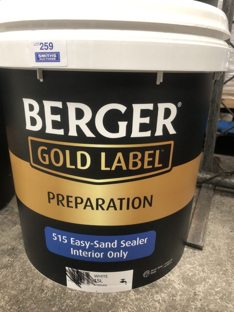 15L BERGER GOLD LABEL EASY SAND INTERIOR PAINT — NZ auction result