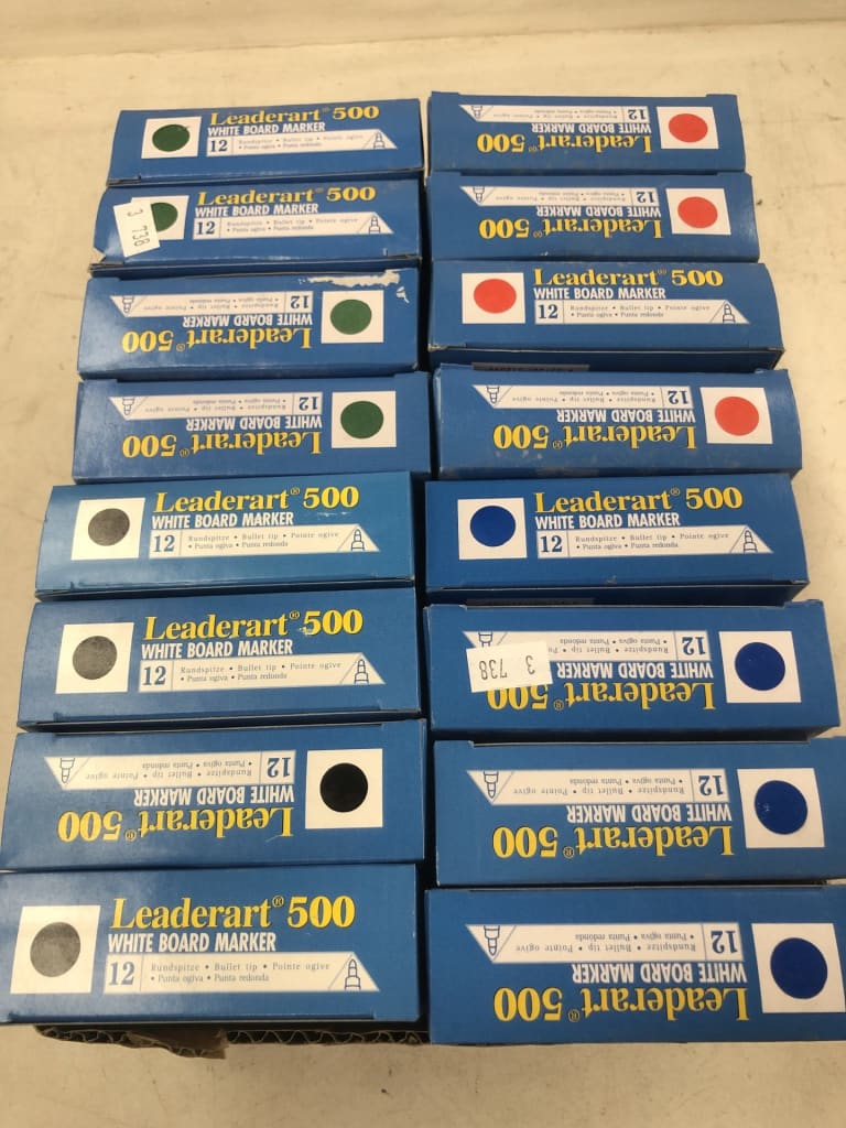 16 X 12 ASSORTED COLOUR WHITEBOARD MARKERS — NZ auction result
