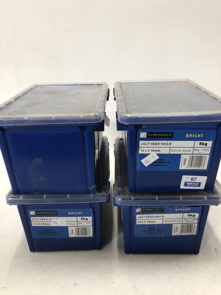 4 PACKS OF 75X3.15MM BRIGHT JOLT HEAD NAILS — NZ auction result