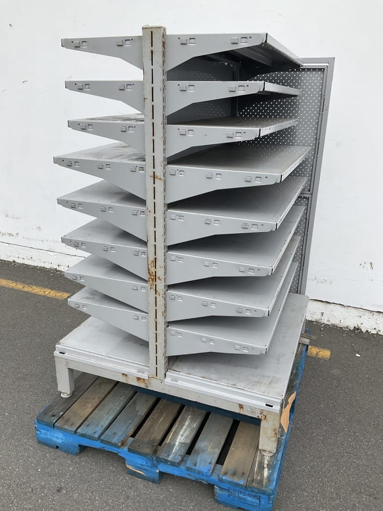 2 SIDED DISPLAY SHELVING RACKS — NZ auction result