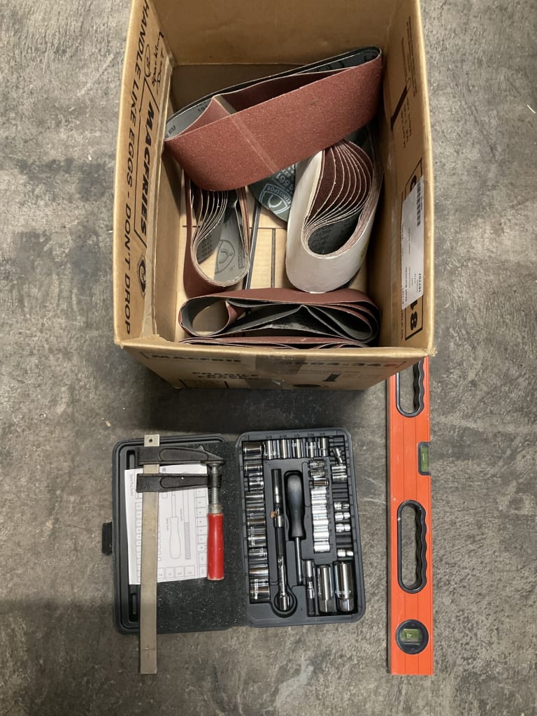 SANDING BELTS - SPIRIT LEVEL - F CLAMP — NZ auction result