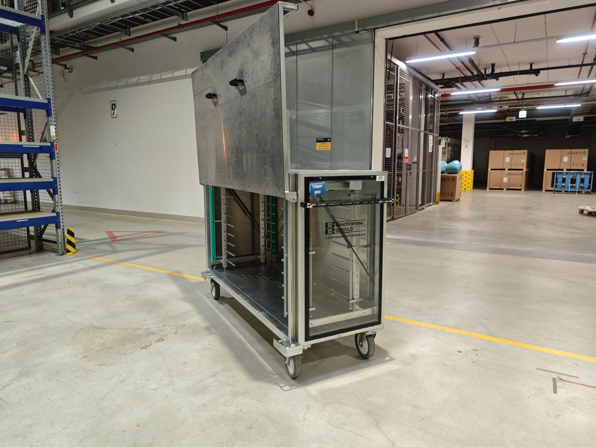 (10) Glass Magazine Trolley GEROLD
