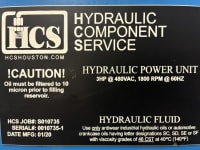 HCS Hydraulic Power Unit Surplus to Baker Hughes Drill Bits - 8