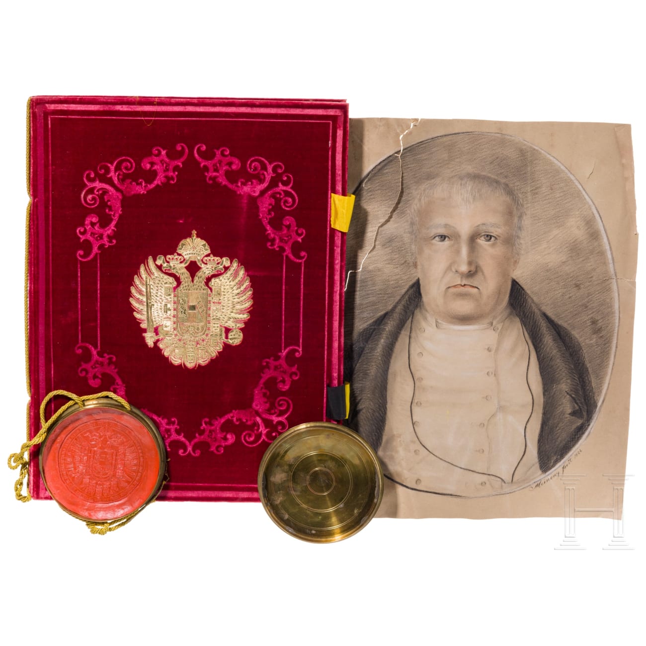 Kaiser Franz Joseph I. von Österreich Adelsdiplom für Oberst Anton