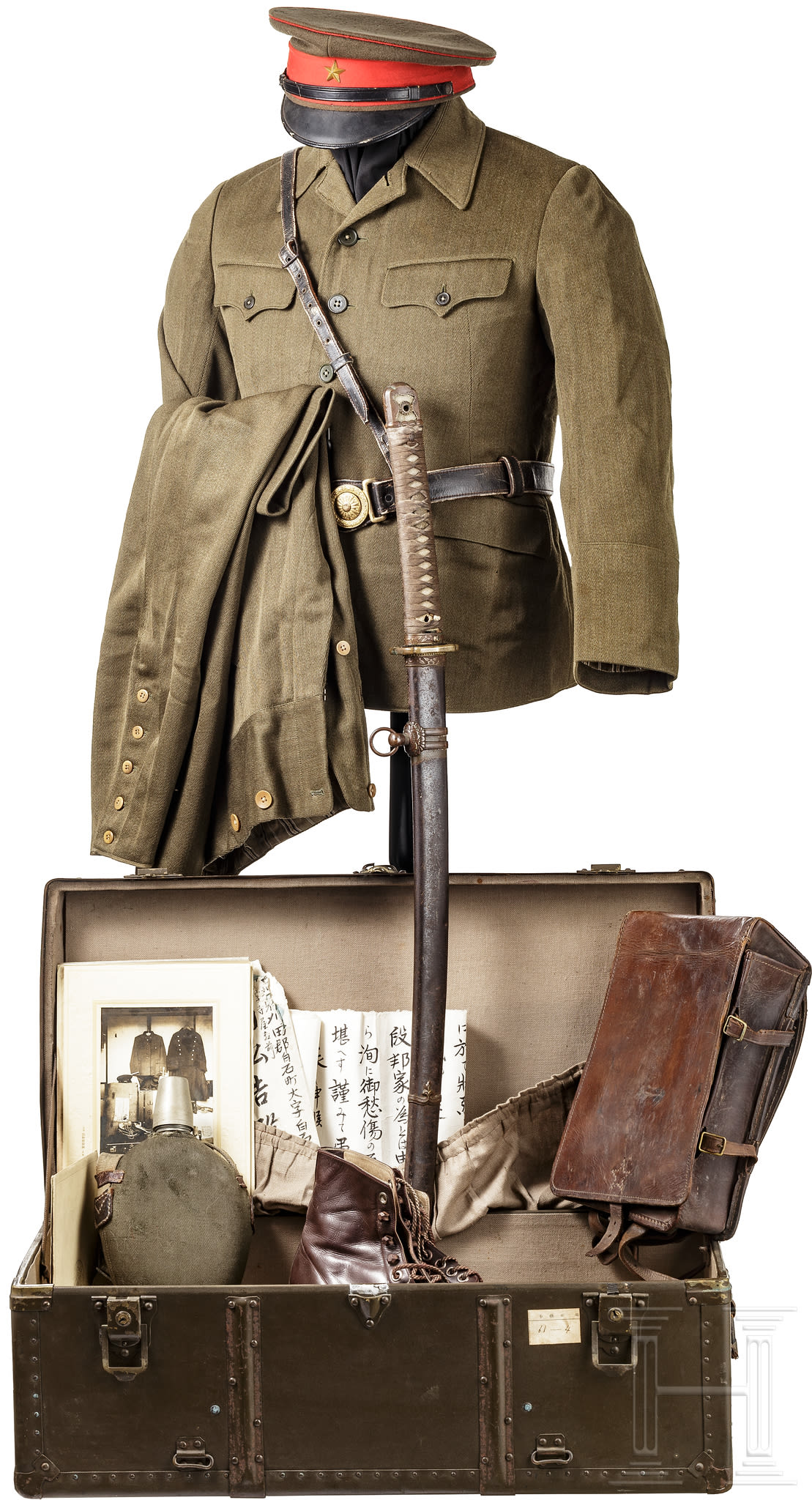 A uniform and equipment for WW II officers of the Imperial Japanese Army Barnebys