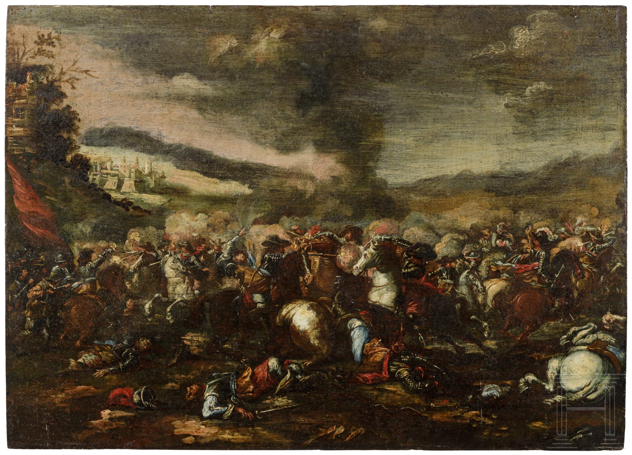 A battle scene, Flemish/French, mid 17th century Barnebys